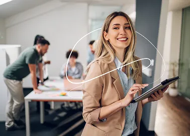 A man in an office attire showing construction service Architecture.