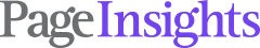 Logo displaying 'Page Insights' in gray and purple letters.
