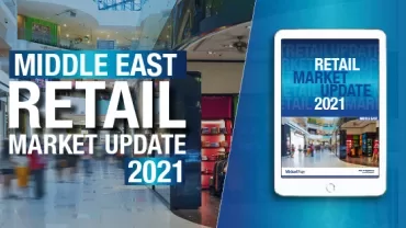 Middle East Retail Market Update 2021 cover with a mall background.