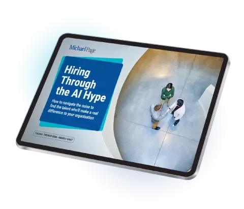 Promotional homepage tile for Talent Trends 2026 edition featuring a tablet.