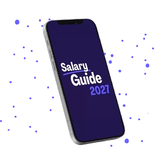 Salary Guide on a mobile phone screen